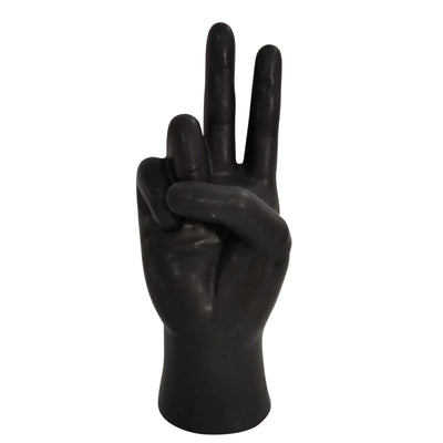 6H PEACE SIGN TABLE DECO, BLACK