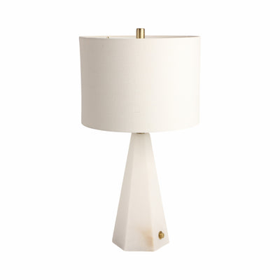 26 Laurel Alabaster Table Lamp, White