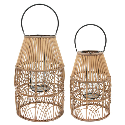 WICKER 21H LANTERN, NATURAL