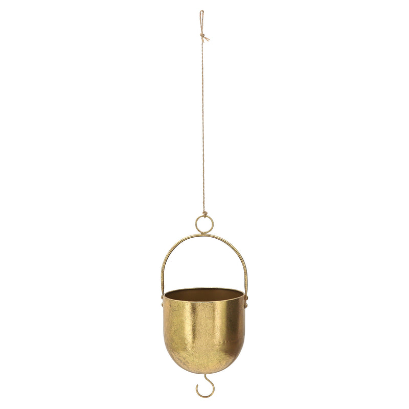 METAL 6 HANGING PLANTER, GOLD