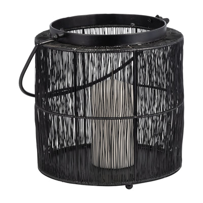 METAL 10.25 WIRE LANTERN, BLACK