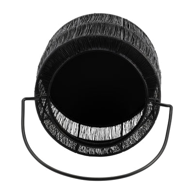 METAL 10.25 WIRE LANTERN, BLACK