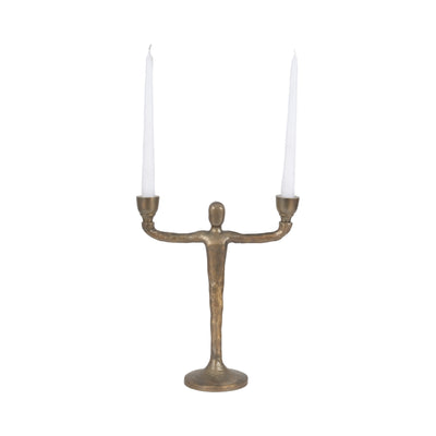 METAL, 12 2 TAPER CANDELABRA, GOLD