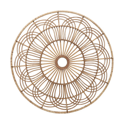 WICKER, 36, ROUND WALL ACCENT, BROWN