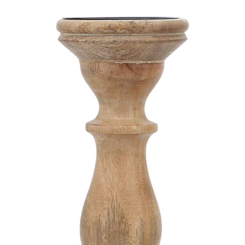 14 Wooden Pillar Holder, Natural