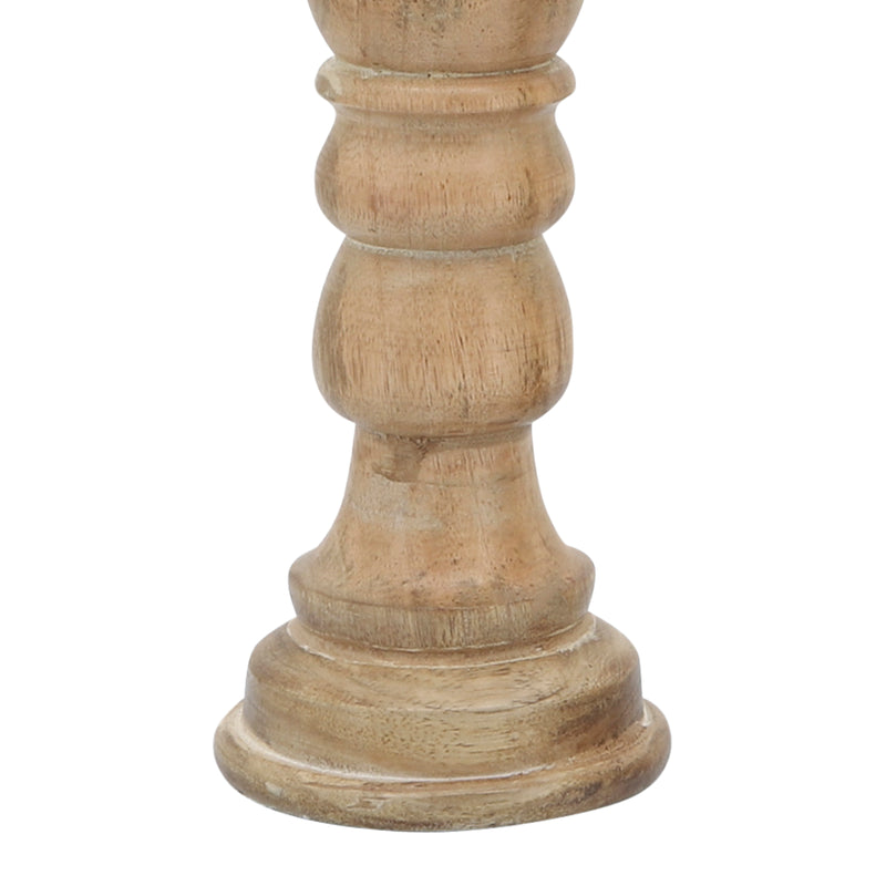 14 Wooden Pillar Holder, Natural