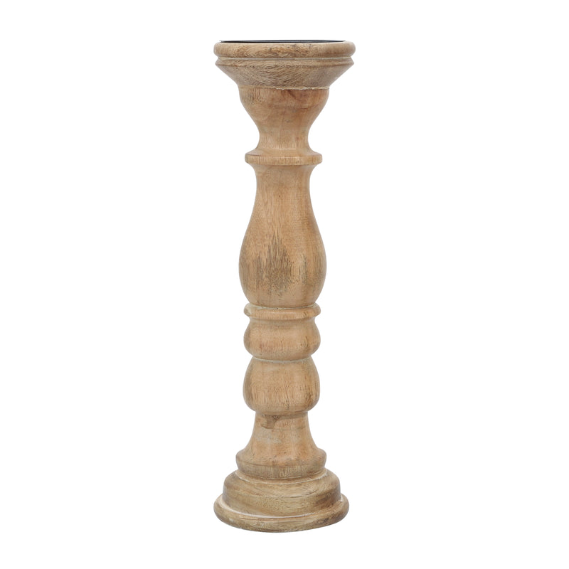 14 Wooden Pillar Holder, Natural