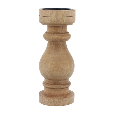 11 WOODEN PILLAR STAND, NATURAL