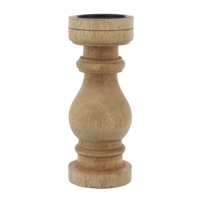 11 WOODEN PILLAR STAND, NATURAL