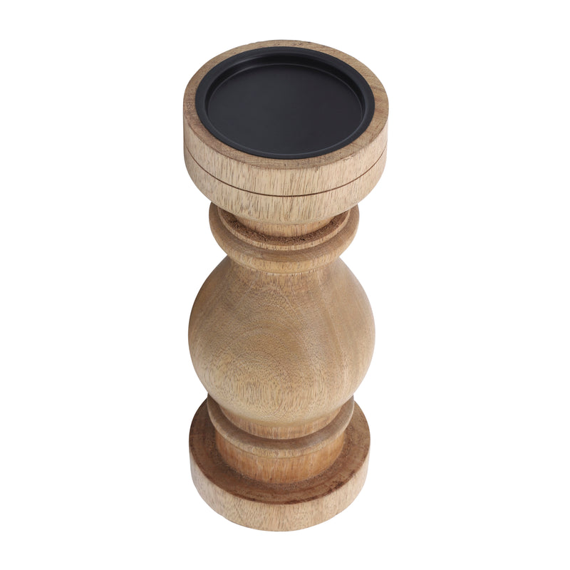 11 WOODEN PILLAR STAND, NATURAL