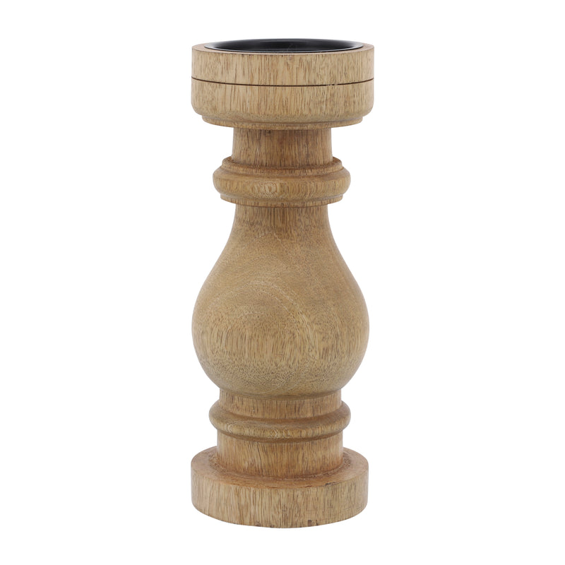 11 WOODEN PILLAR STAND, NATURAL