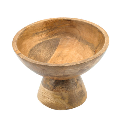 WOOD, 8 BOWL W/ STAND, BROWN