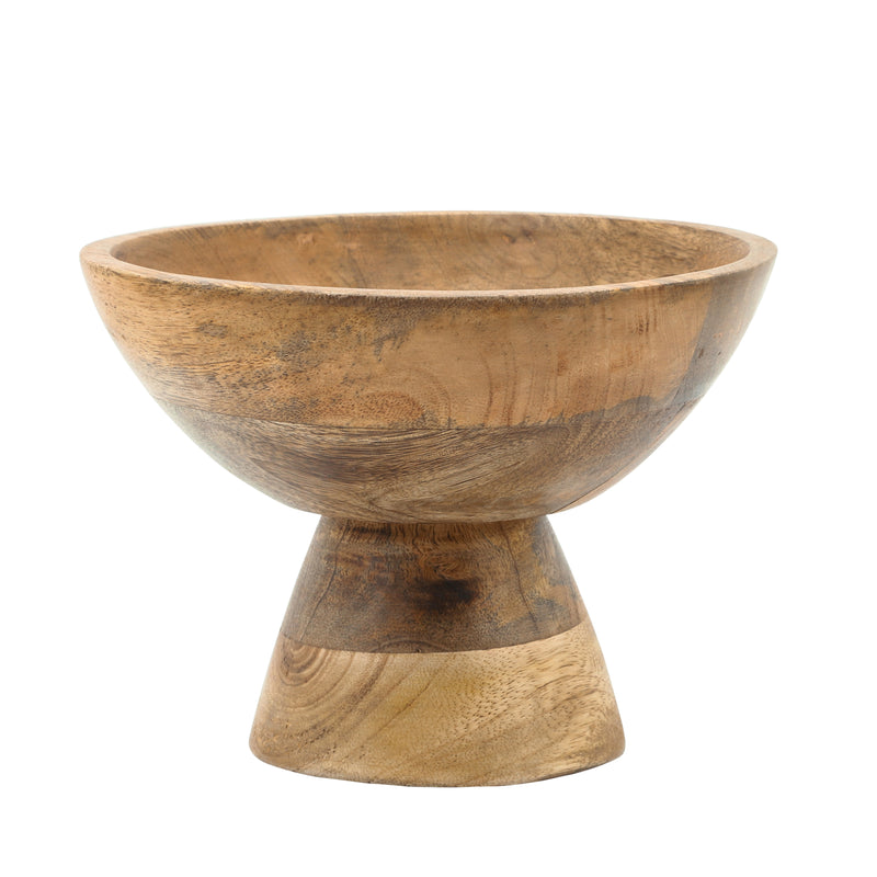 WOOD, 8 BOWL W/ STAND, BROWN