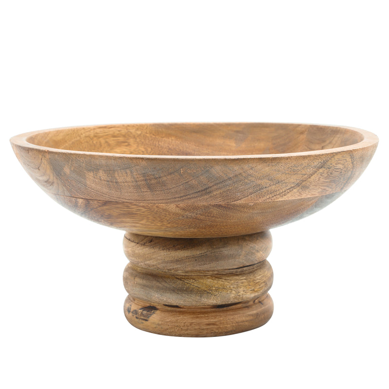 Wood, 12 Bowl W/ Stand, Brown