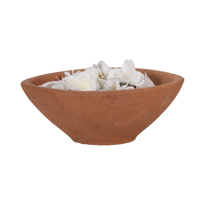 10 Tapered Terracotta Bowl, Natural