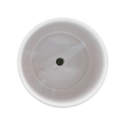 CER, 6 CIRCLES PLANTER W/ SAUCER, OLIVE