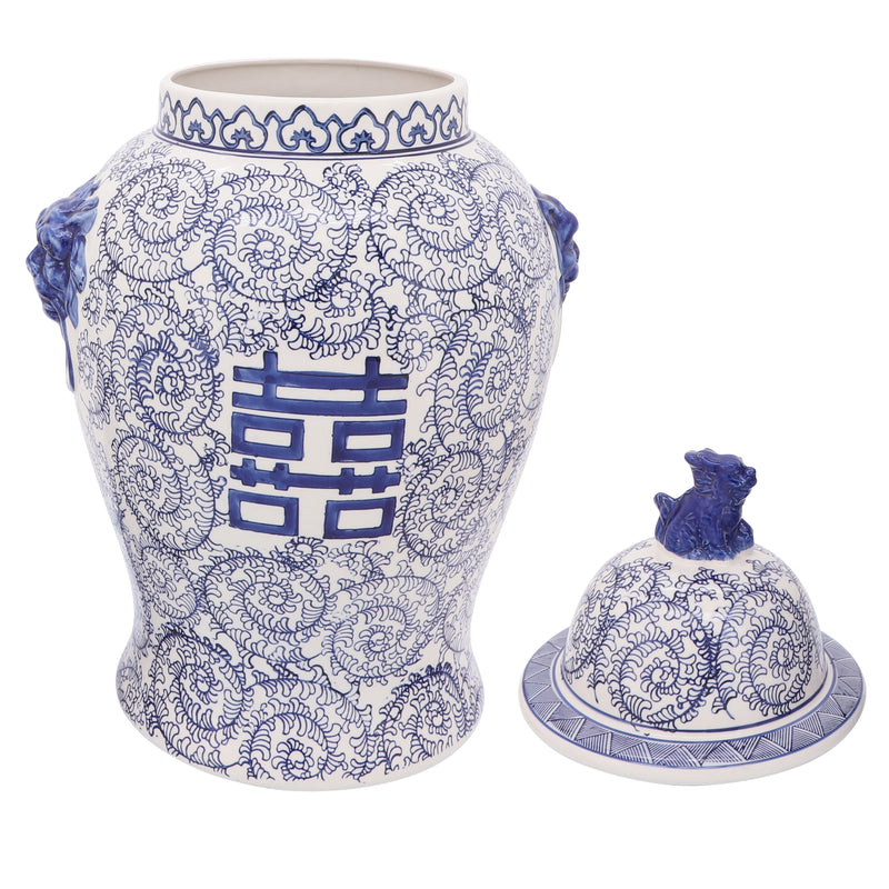 CER, 24H VINES TEMPLE JAR, BLUE