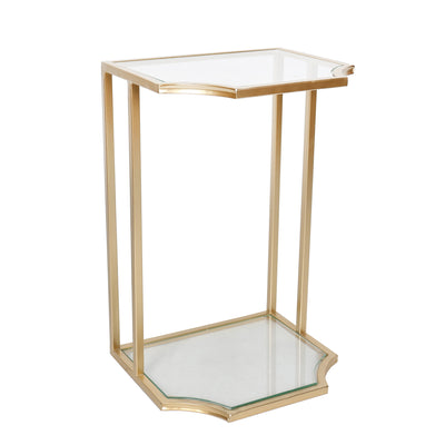 METAL/GLASS, C-TABLE, GOLD