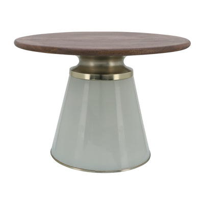 Wooden Top, 17H Nebular Coffee Table, Cream