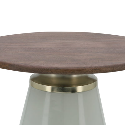 Wooden Top, 17H Nebular Coffee Table, Cream