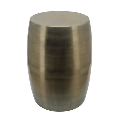 Metal, 18H Barrel Shaped Stool, Gold