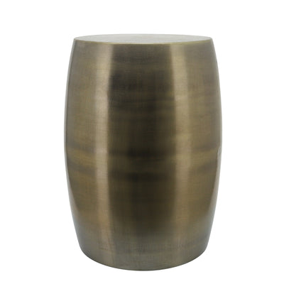 Metal, 18H Barrel Shaped Stool, Gold