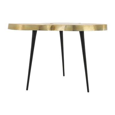 Metal, Stump Design Accent Table, Gold