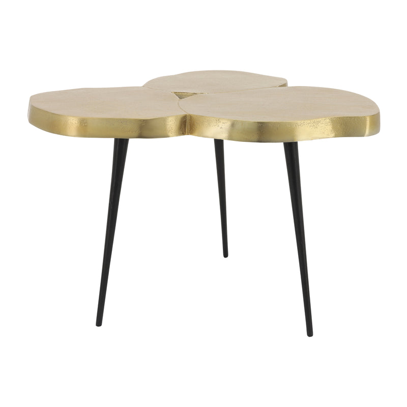 Metal, Stump Design Accent Table, Gold