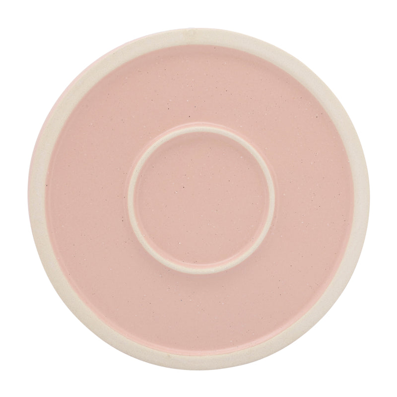 Cer, S/2 7/10D Planters W/ Saucer, Blush