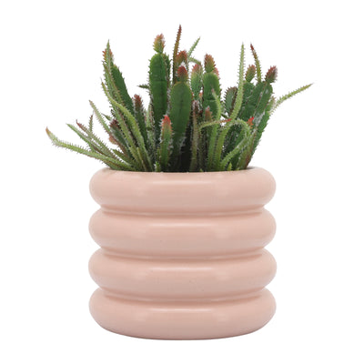 CER, 8 BIBENDUM PLANTER, DUSTY ROSE