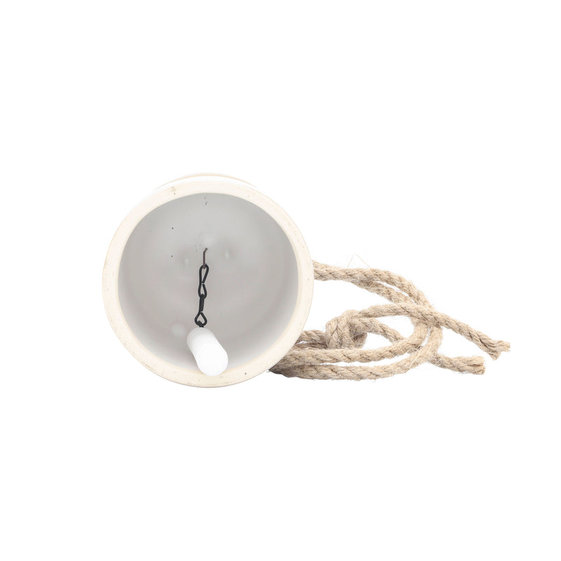 Cer, 4 Hanging Bell Circles, White/Beige