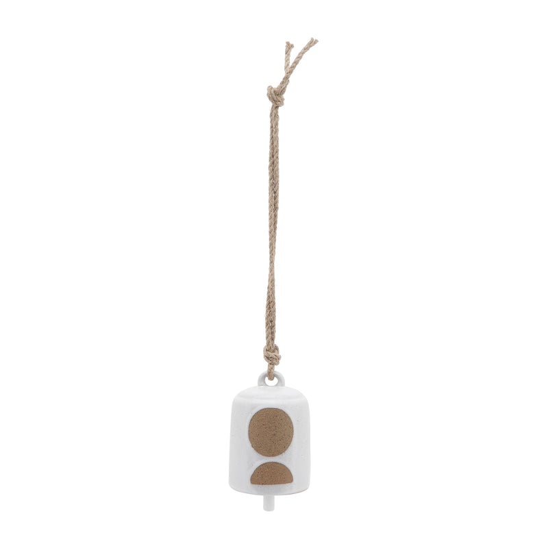 Cer, 4 Hanging Bell Circles, White/Beige