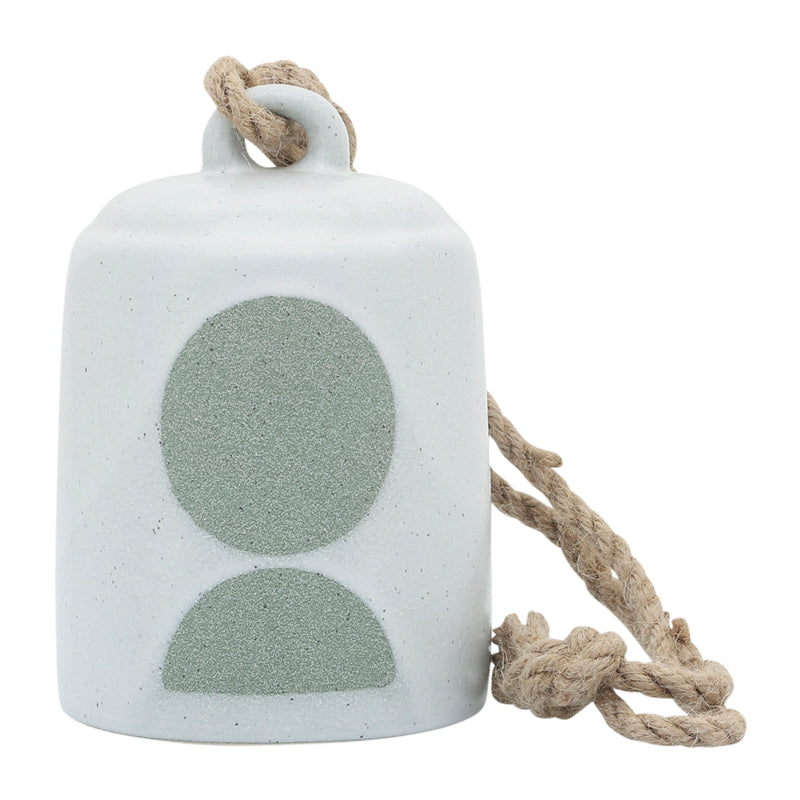 Cer, 4 Hanging Bell Circles, White/Green