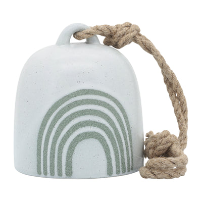 Cer, 4 Hanging Bell Rainbow, White/Green