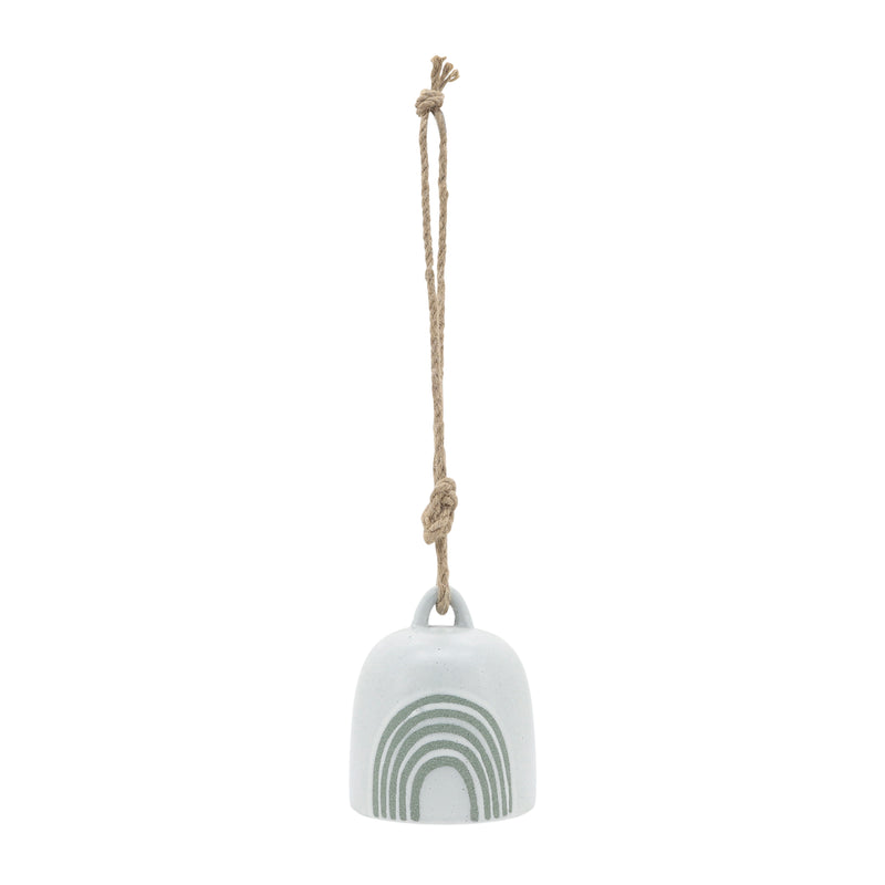 Cer, 4 Hanging Bell Rainbow, White/Green