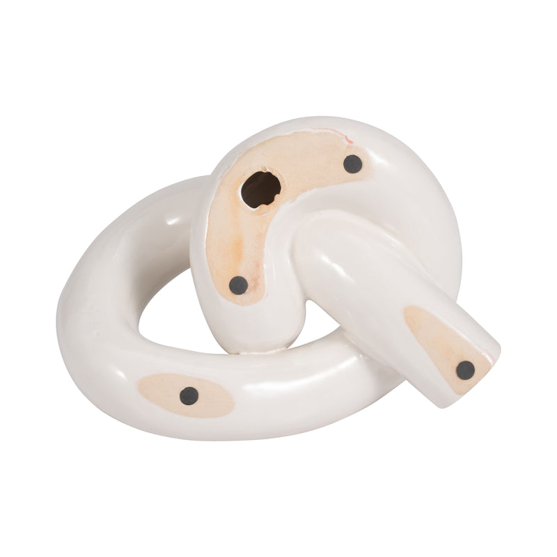 CER, 10 LOOPY CANDLE HOLDER, WHITE