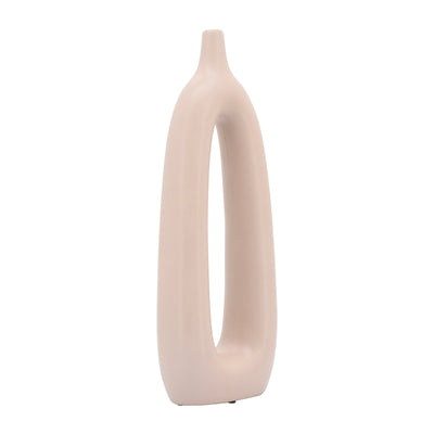 CER, 14H OPEN CUT-OUT VASE, BLUSH