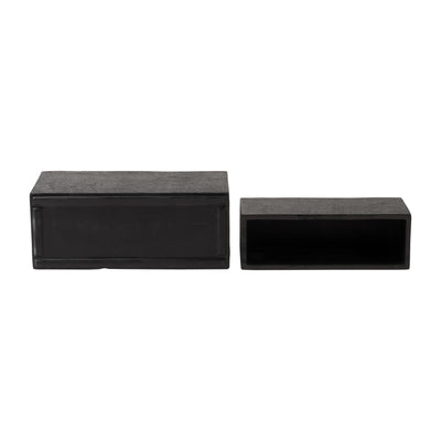 Resin, S/2 24/28D Nested Rectangular Planters, Bl