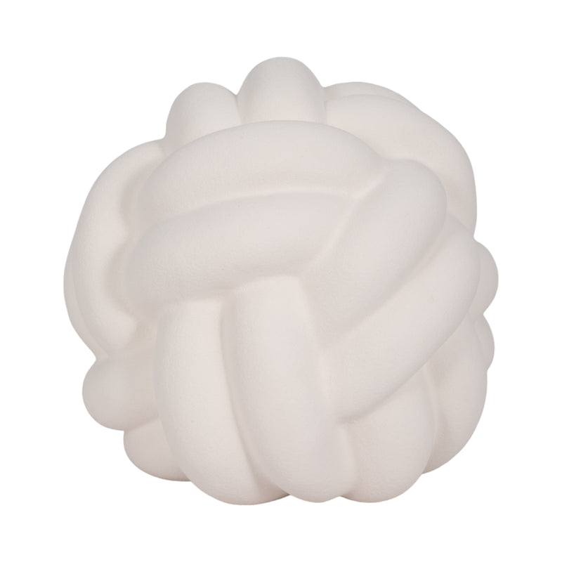 9 Knot Orb Rough Texture, White