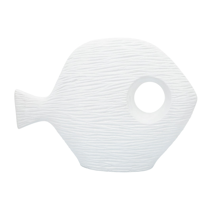 Cer, 20 Textured Fish, White