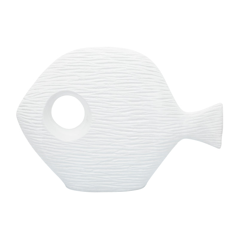 Cer, 20 Textured Fish, White