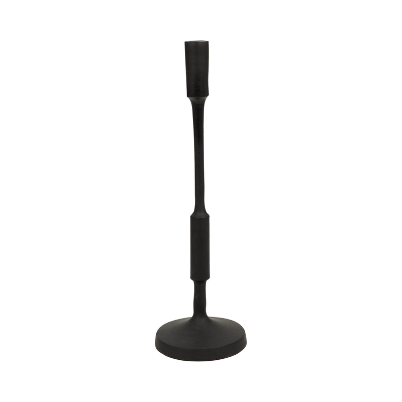 METAL, 16H TAPER CANDLE HOLDER, BLACK