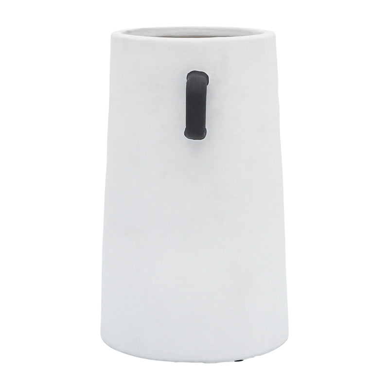 CER, 9H EARED VASE, IVORY