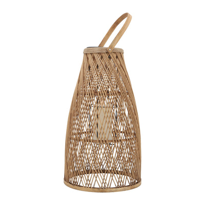 Bamboo, S/3 13/17/21 Woven Lantern, Brown