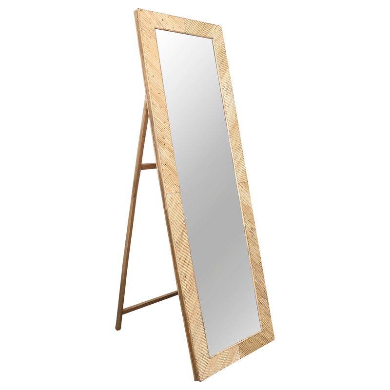 RATTAN, 22X70 MIRROR WITH RATTAN LININ