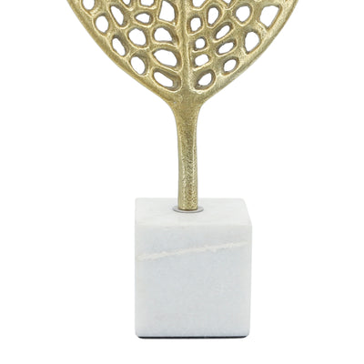 METAL, 24H LEAF ON STAND, GOLD