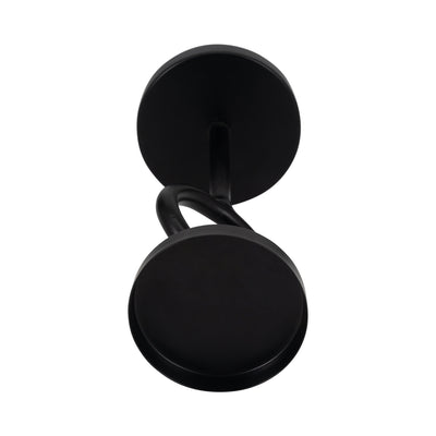 Metal, 10H Ring Candle Holder, Black