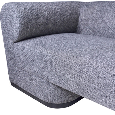 MODERN SOFA - BLACK OAK BASE, GRAY