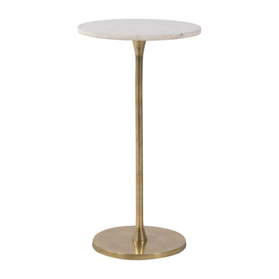 METAL, 24H ROUND DRINK TABLE, GOLD/W