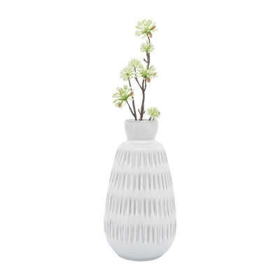 CER, 8H DIMPLED VASE, WHITE